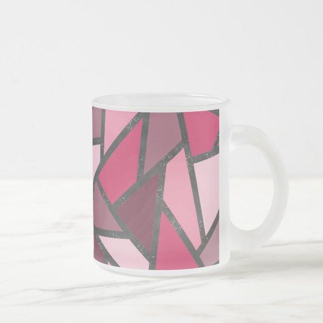 Farbtöne aus rosa Farbglas Mattglastasse (Rechts)