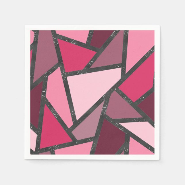 Farbtöne aus rosa Farbglas Serviette (Vorderseite)