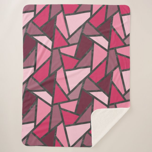 Farbtöne aus rosa Farbglas Sherpadecke (Vorderseite)