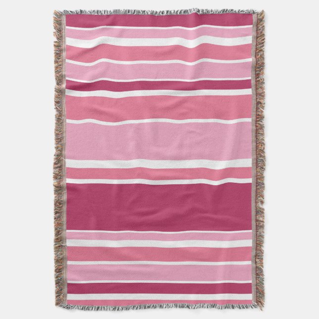 Farbtöne aus rosa Streifen Decke (Vorderseite Vertikal)