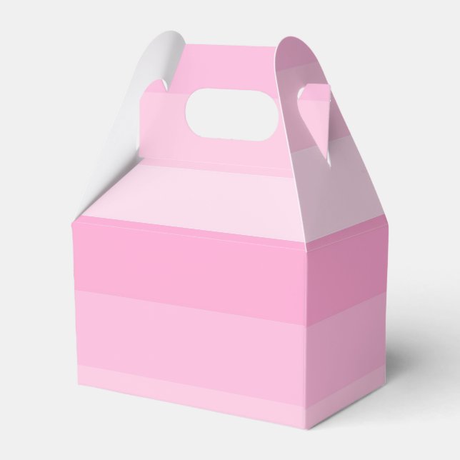 Farbtöne aus rosa Streifen Geschenkschachtel (Rückseite)