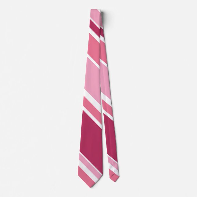 Farbtöne aus rosa Streifen Krawatte (Vorderseite)
