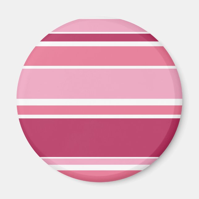 Farbtöne aus rosa Streifen Magnet (Vorne)