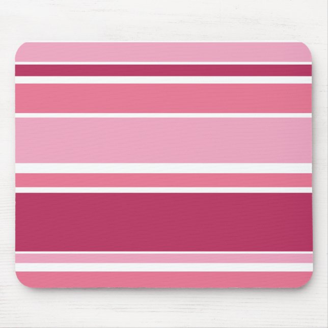 Farbtöne aus rosa Streifen Mousepad (Vorne)