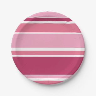 Farbtöne aus rosa Streifen Pappteller