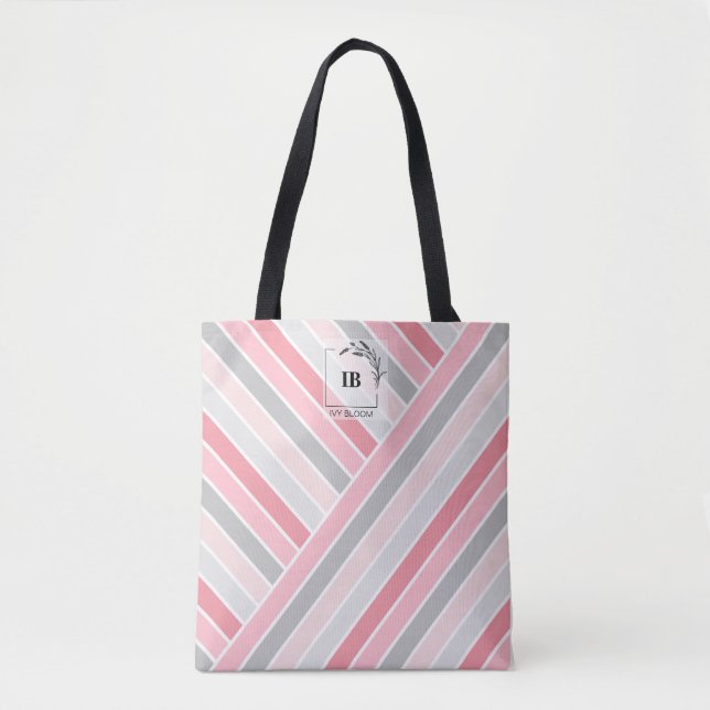 Farbtöne der rosa gestrichenen Monogram Tote Bag (Vorderseite)
