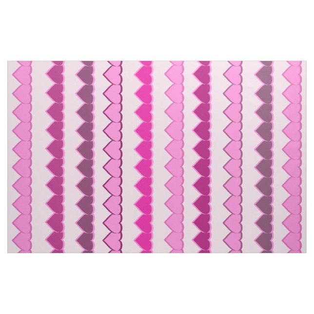 Farbtöne der rosa Herzerreihen Stoff (Yard (91,4 cm))