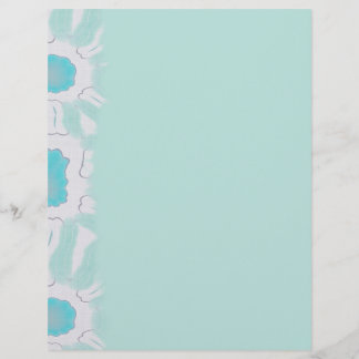 Farbtöne des Aqua Floral Retro Abstraktes Muster