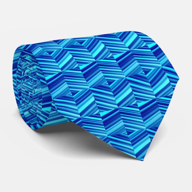 Farbtöne des blauen Musters Krawatte (Gerollt)