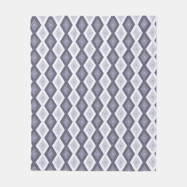Farbtöne des blauen Rautenmusters Fleecedecke (Vorderseite)