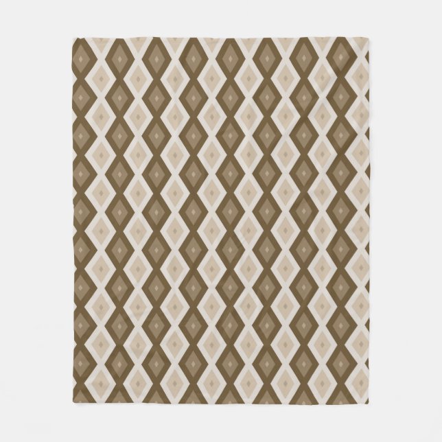 Farbtöne des braunen Rautenmusters Fleecedecke (Vorderseite)