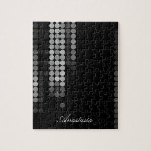 Farbtöne des grauen Punktmusters Puzzle