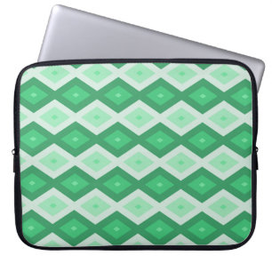 Farbtöne des grünen Diamantmusters Laptopschutzhülle