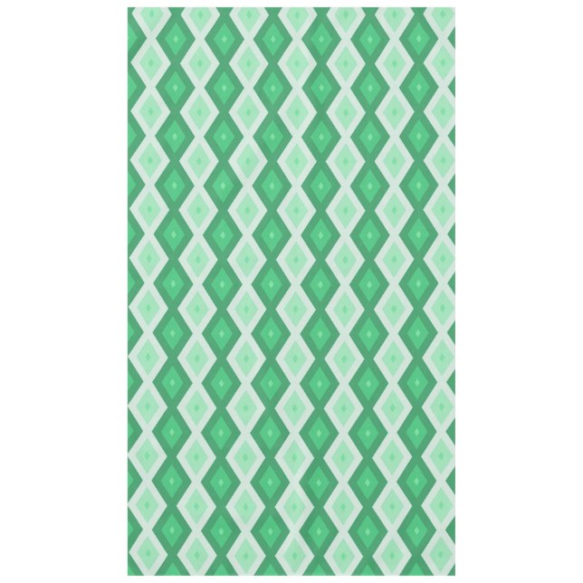 Farbtöne des grünen Diamantmusters Tischdecke (Vorderseite)