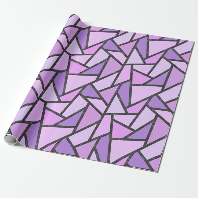 Farbtöne des lilac-farbenen Glasmusters Geschenkpapier (Ungerollt)