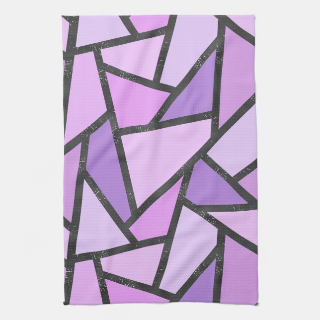 Farbtöne des lilac-farbenen Glasmusters Geschirrtuch (Vertikal)