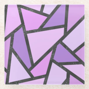 Farbtöne des lilac-farbenen Glasmusters Glasuntersetzer