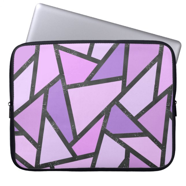 Farbtöne des lilac-farbenen Glasmusters Laptopschutzhülle (Vorderseite)