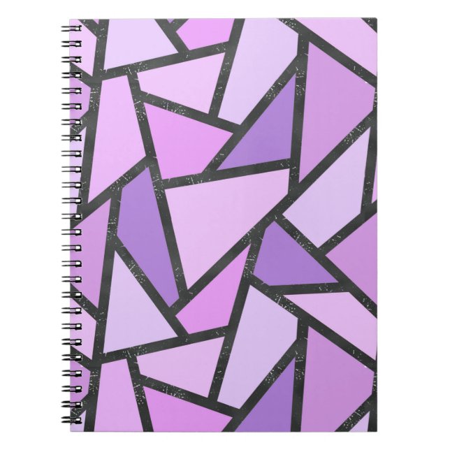 Farbtöne des lilac-farbenen Glasmusters Notizblock (Vorderseite)