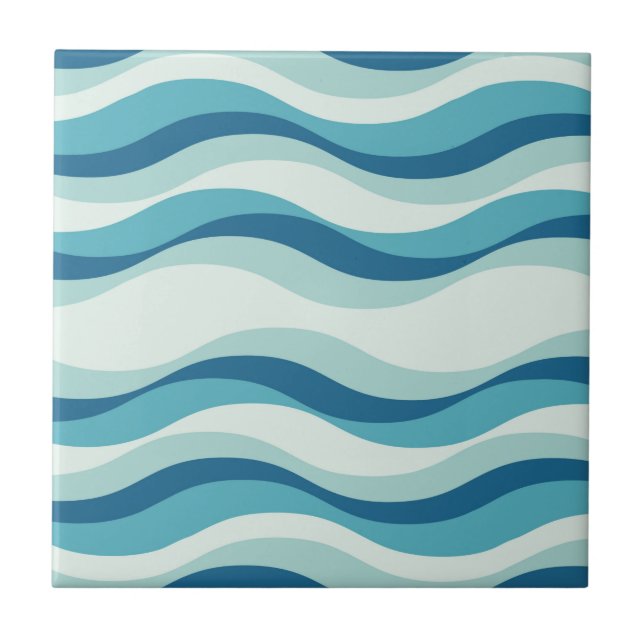 Farbtöne des Musters "Blaue Welle" Fliese (Vorderseite)