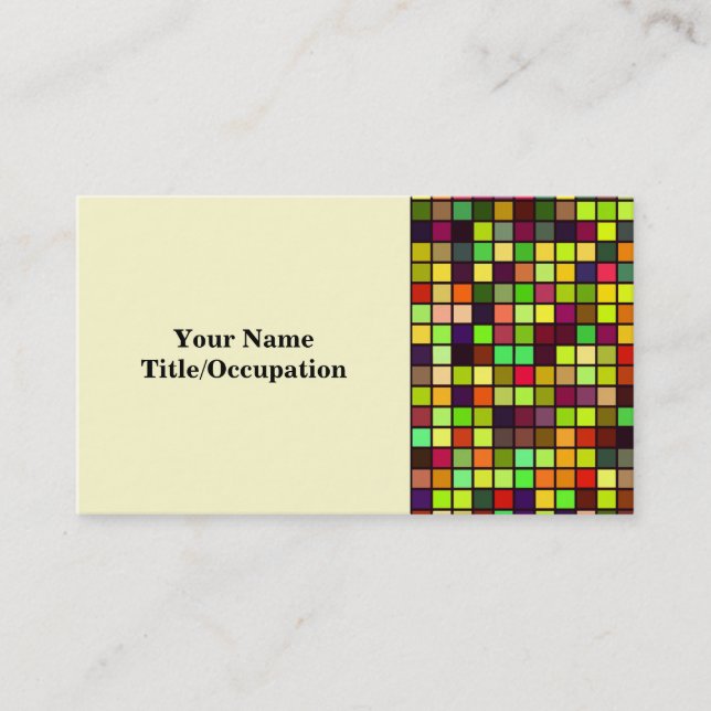 Farbtöne des Musters für mehrfarbige Quadrate im H Visitenkarte (Vorderseite)
