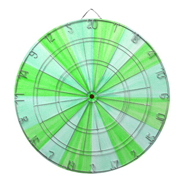Farbtöne des Musters "Muster der grünen Geometrie" Dartscheibe (vorne)