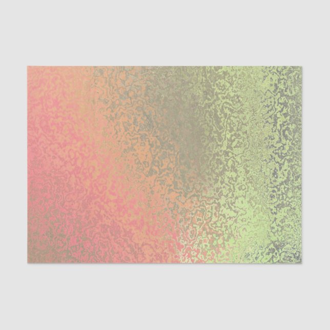 Farbtöne des Papiers "grünes und orangefarbenes Mu Seidenpapier (Vorderseite)