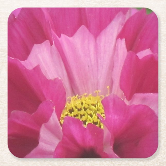 Farbtöne des Party-Untersetzer der rosa Blume Rechteckiger Pappuntersetzer (Vorderseite)