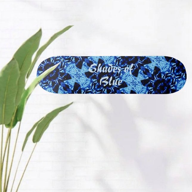 Farbtöne für blaues Muster individuell einstellbar Skateboard (Von Creator hochgeladen)