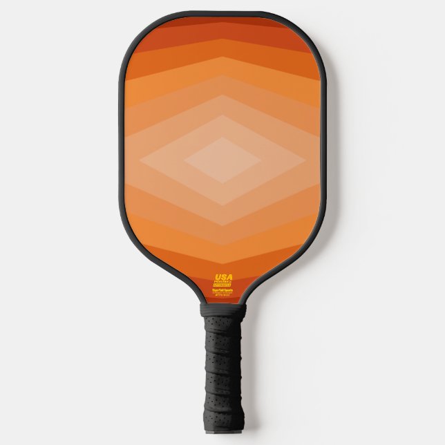 Farbtöne geometrischer Abstrakter Kunst Pickleball Schläger (Vorderseite)