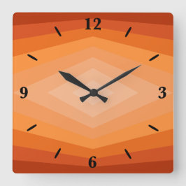 Farbtöne geometrischer Abstrakter Kunst Quadratische Wanduhr