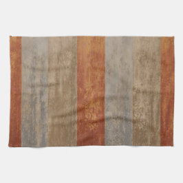 Farbtöne Grau und Orange Ombre Streifen Geschirrtuch