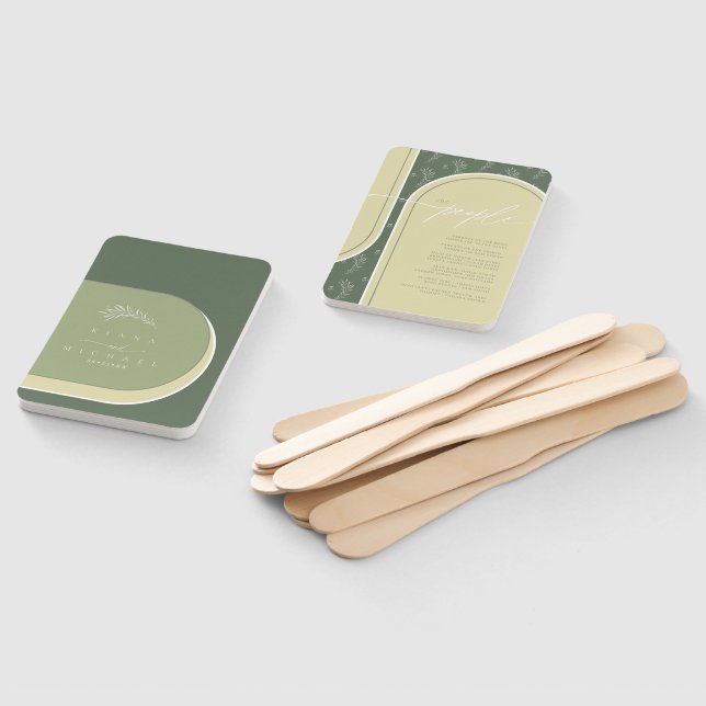 Farbtöne Hochzeitsfeier oder Programm Grüne ID901 Fächer (Non-assembled)