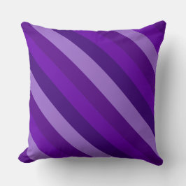 Farbtöne Lila Diagonalstreifen Kissen
