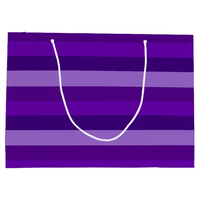 Farbtöne Lila Streifen Große Geschenktüte (Rückseite)