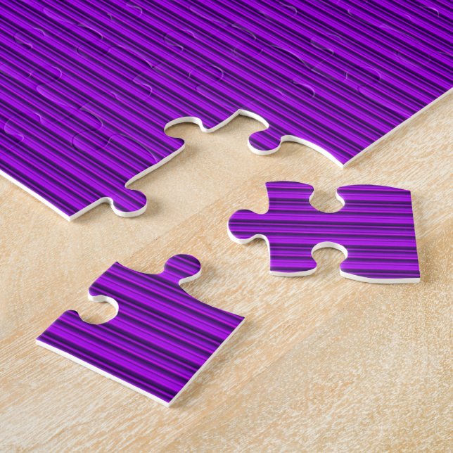 Farbtöne Lila Streifen Puzzle (Seite)