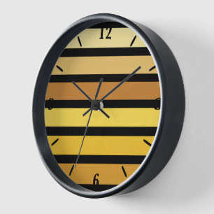 Farbtöne mit goldgelben Streifen auf schwarz Uhr