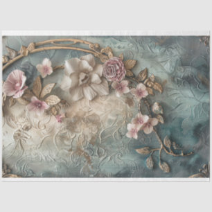 Farbtöne, Shabby Chic Barockblumen Seidenpapier