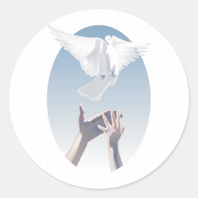 Farbtöne und Handbilder Runder Aufkleber (Vorderseite)