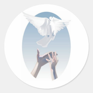 Farbtöne und Handbilder Runder Aufkleber