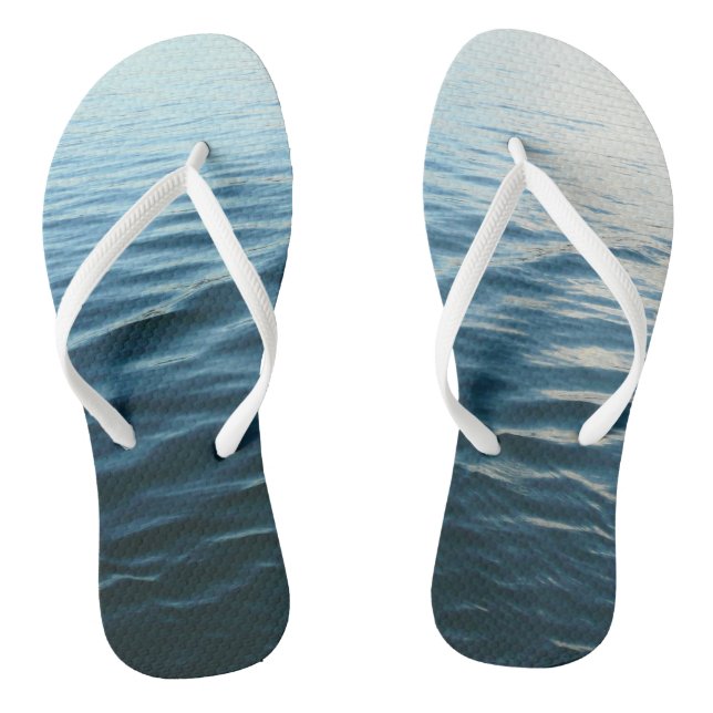 Farbtöne von Abstrakter Naturfotografie Flip Flops (Fußbett)