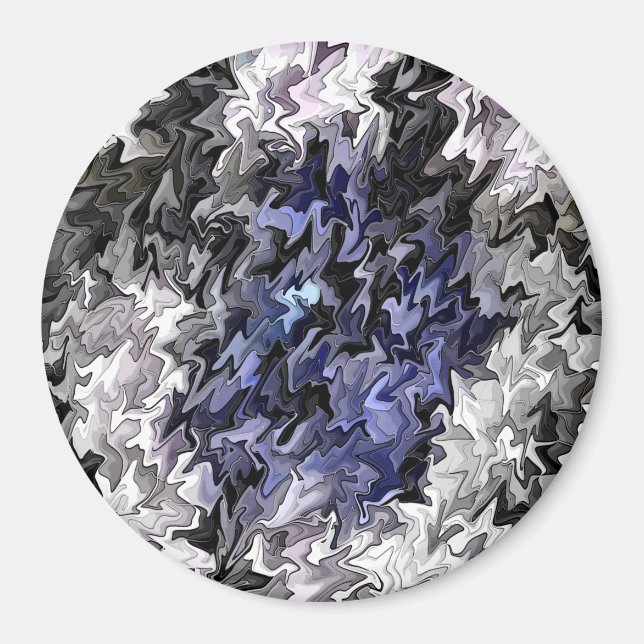 Farbtöne von Blau im Licht.. Magnet (Vorne)