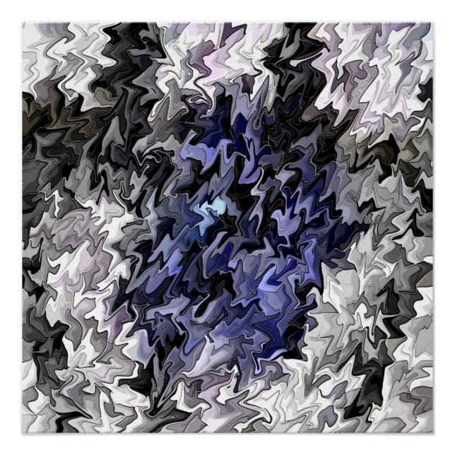 Farbtöne von Blau im Licht.. Poster (Vorderseite)