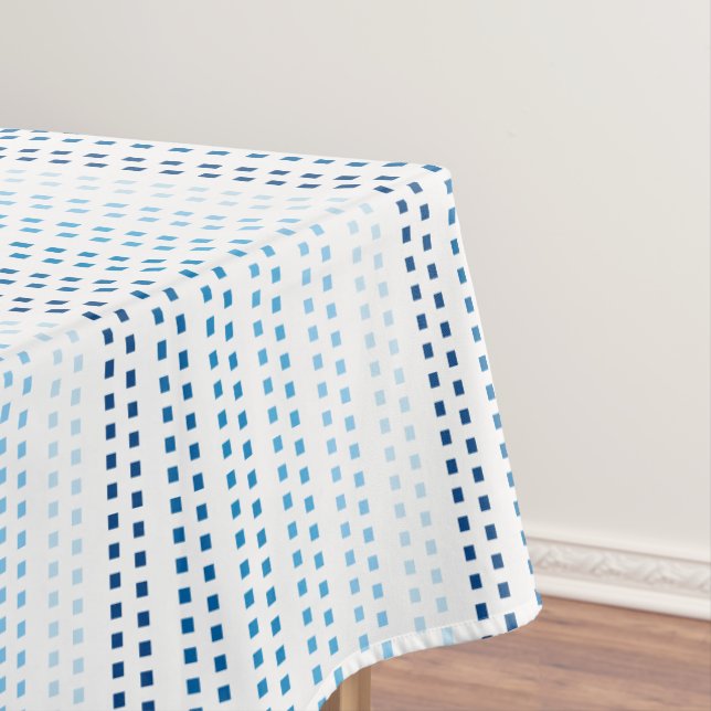 Farbtöne von Blau mit veränderbarer Hintergrundfar Tischdecke (Beispiel)