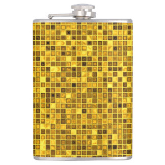 Farbtöne von gelben Mosaikfliesen Flachmann