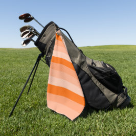 Farbtöne von Orange Streifen Golfhandtuch