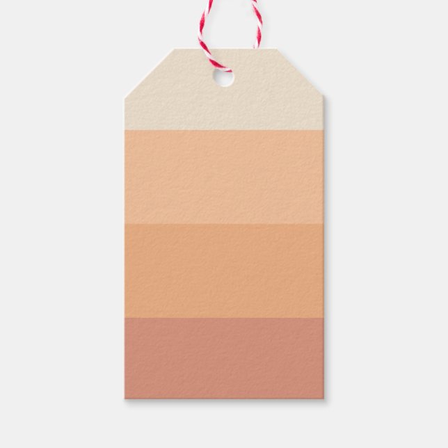 Farbtöne von Peach Gradient Geschenkanhänger (Vorderseite)