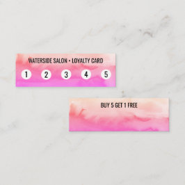 Farbtöne von rosa Abstraktem Wasser 5 Treuekarte