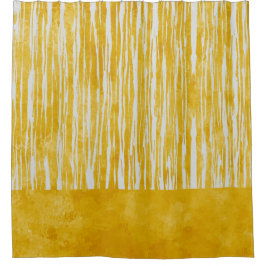 Farbtöne von weißem und gelbgestrichenem Muster Duschvorhang