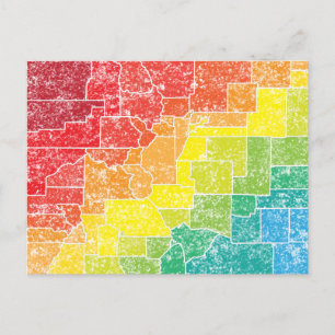 Farbtonfarbe Landkreis Postkarte